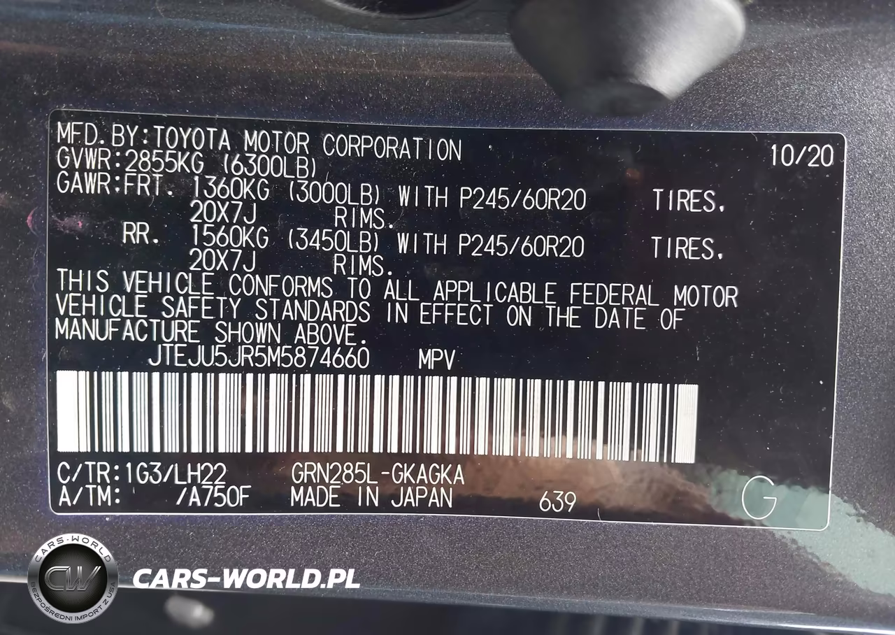 2021 Toyota 4Runner Nightshade Special Edition VIN:JTEJU5JR5M5874660 - 9