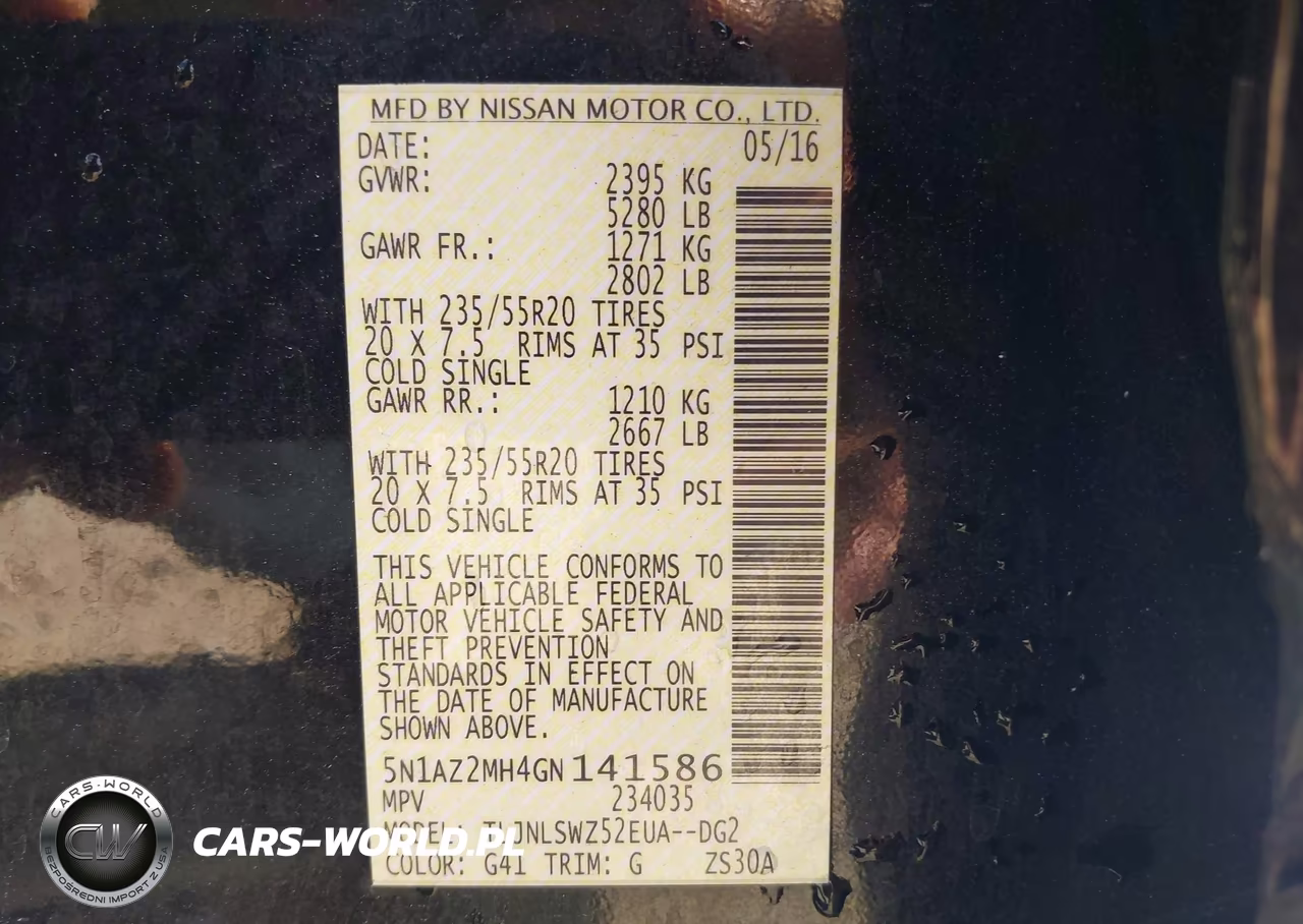 2016 Nissan Murano Platinum VIN:5N1AZ2MH4GN141586 - 9