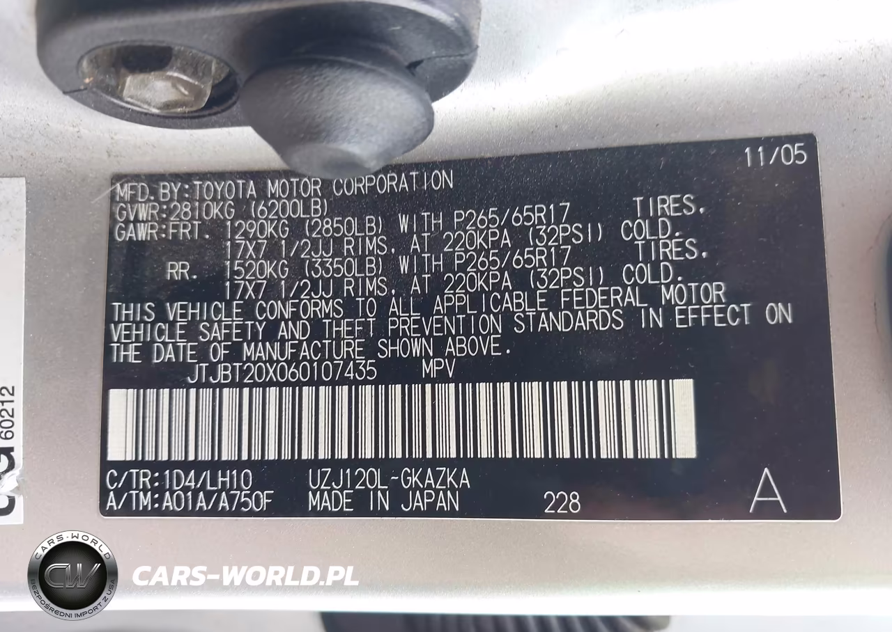 2006 Lexus Gx 470 VIN:JTJBT20X060107435 - 9