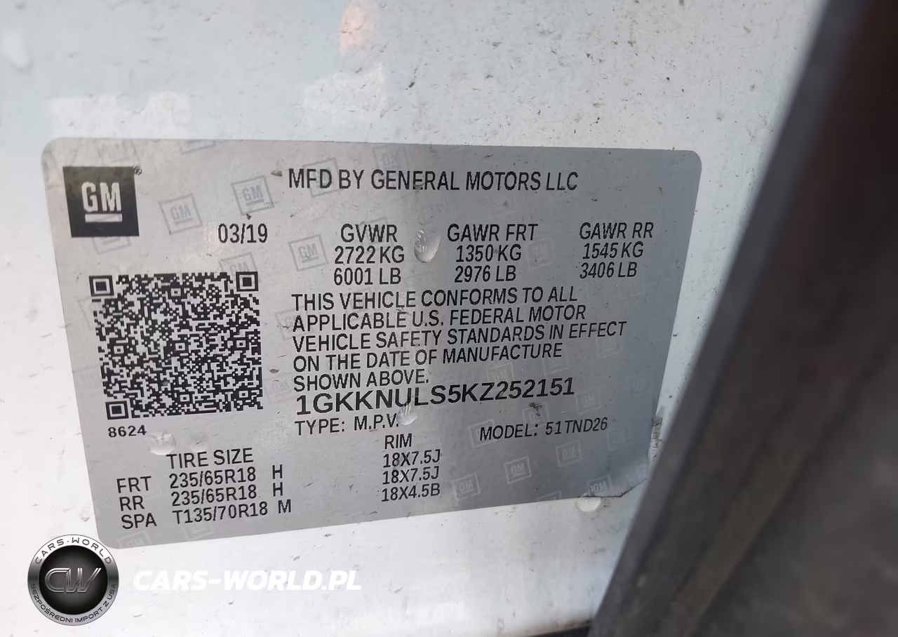 2019 GMC Acadia Slt-1 VIN:1GKKNULS5KZ252151 - 9