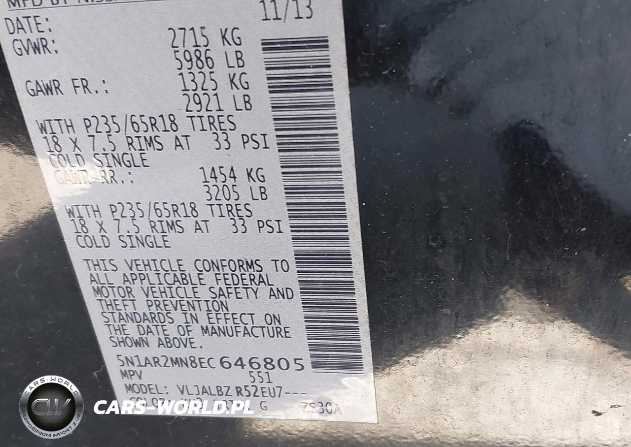 2014 Nissan Pathfinder S VIN:5N1AR2MN8EC646805 - 9