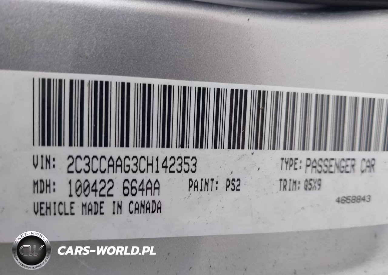 2012 Chrysler 300 VIN:2C3CCAAG3CH142353 - 9