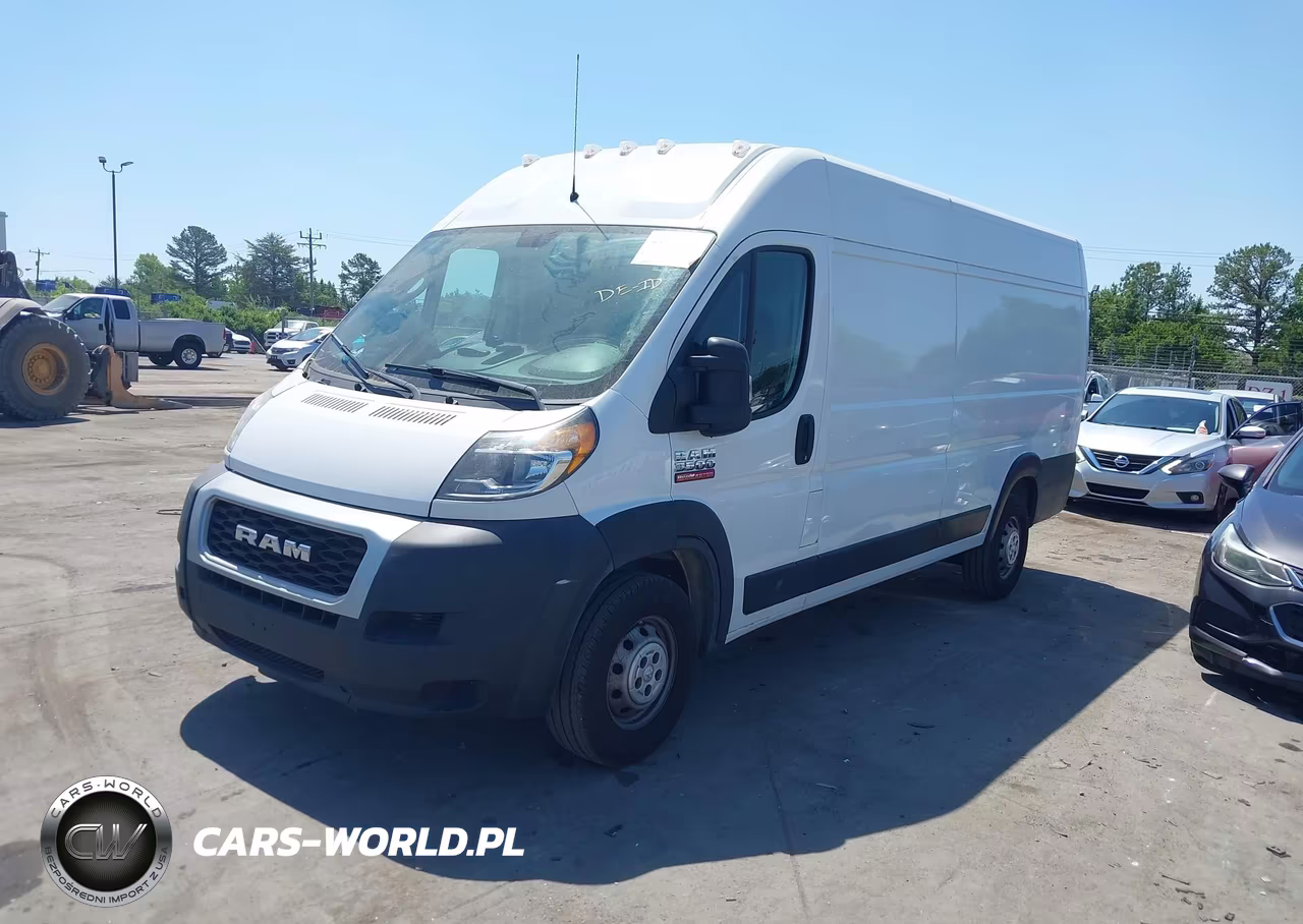 2021 Ram Promaster 3500 Cargo Van High Roof 159 Wb Ext VIN:3C6MRVJGXME520520 - 2