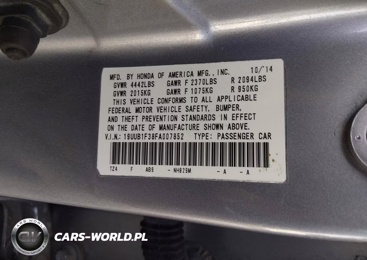 2015 Acura Tlx VIN:19UUB1F38FA007852 - 9
