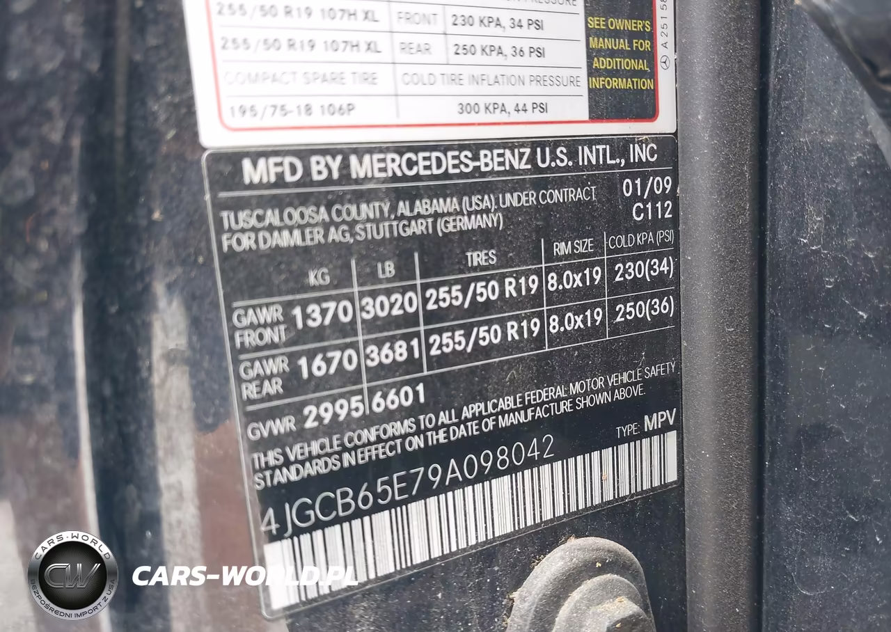 2009 Mercedes-Benz R 350 4Matic VIN:4JGCB65E79A098042 - 9