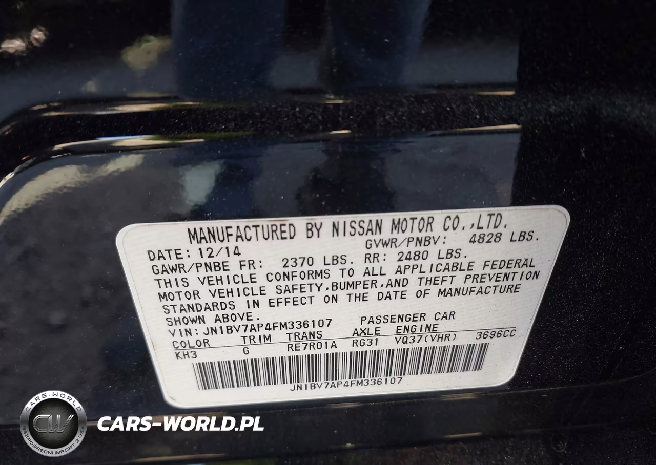 2015 Infiniti Q50 Sport VIN:JN1BV7AP4FM336107 - 9