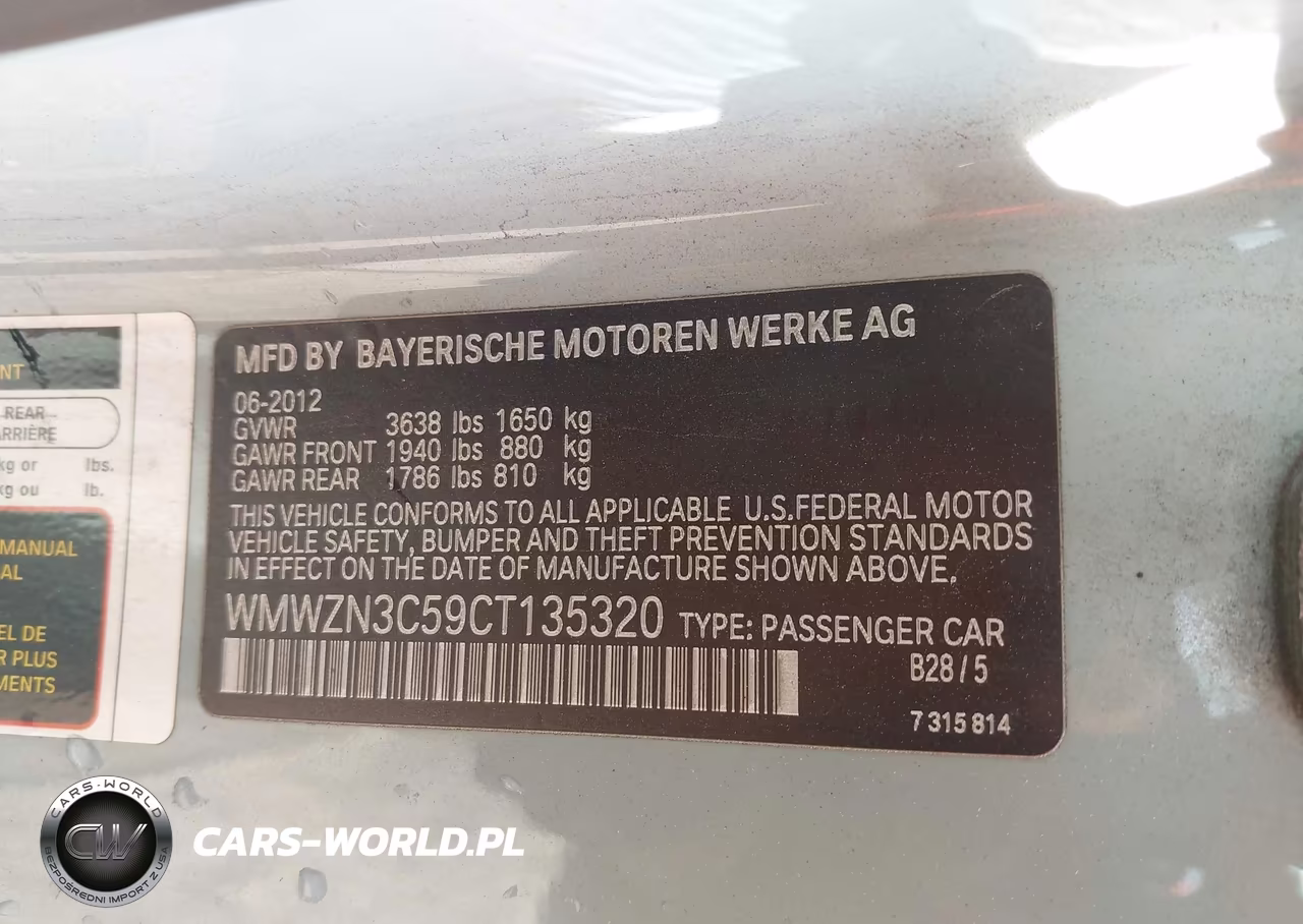 2012 Mini Cooper VIN:WMWZN3C59CT135320 - 9