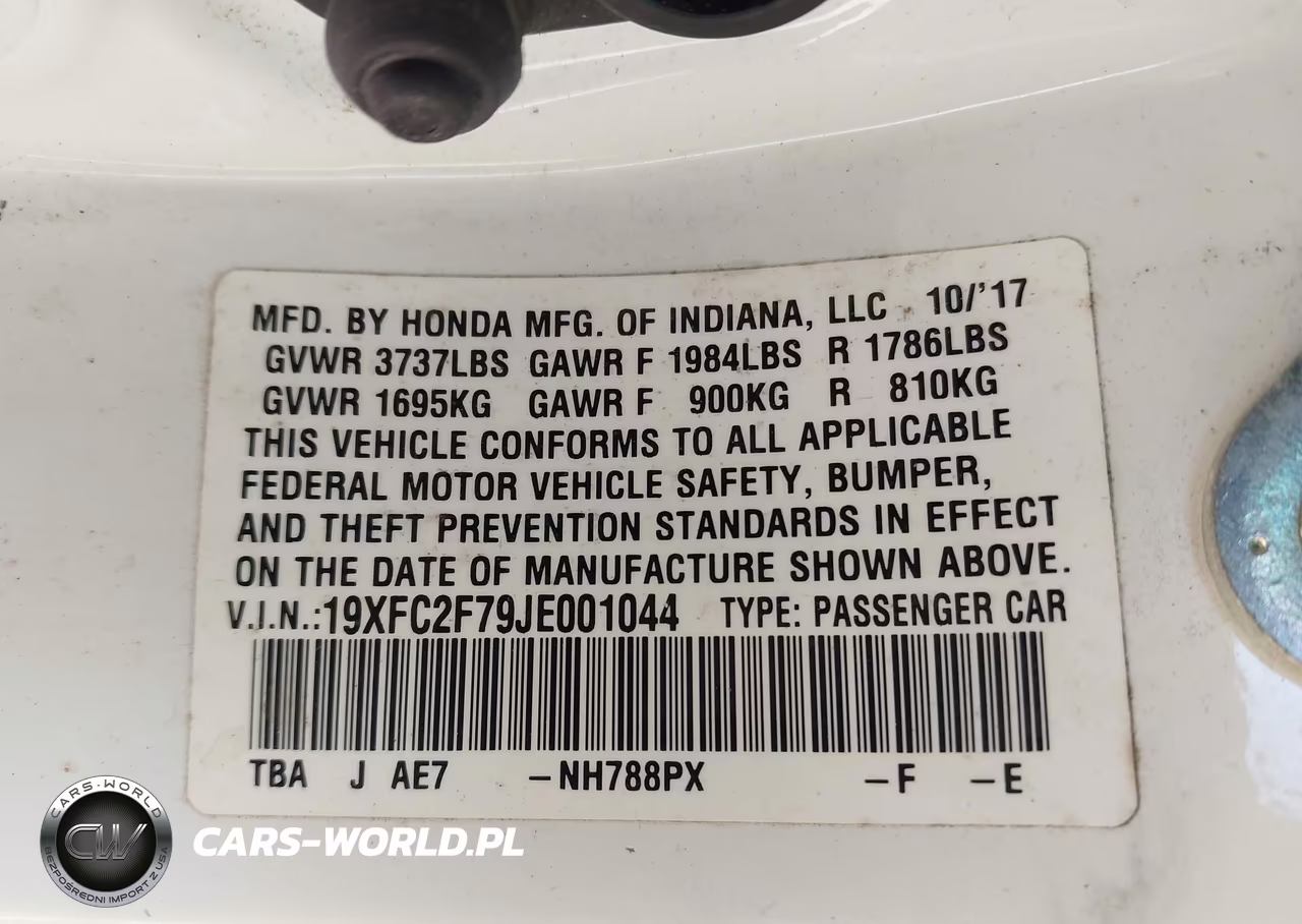 2018 Honda Civic Ex VIN:19XFC2F79JE001044 - 9