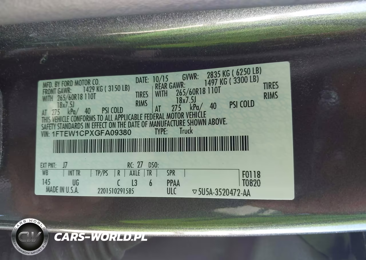 2016 Ford F-150 Xlt VIN:1FTEW1CPXGFA09380 - 9
