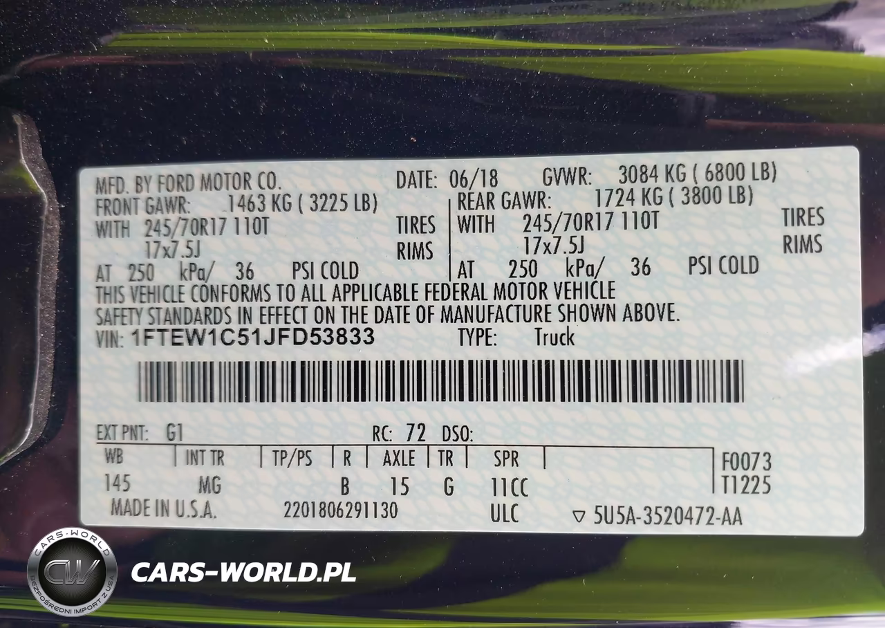 2018 Ford F-150 Xlt VIN:1FTEW1C51JFD53833 - 9