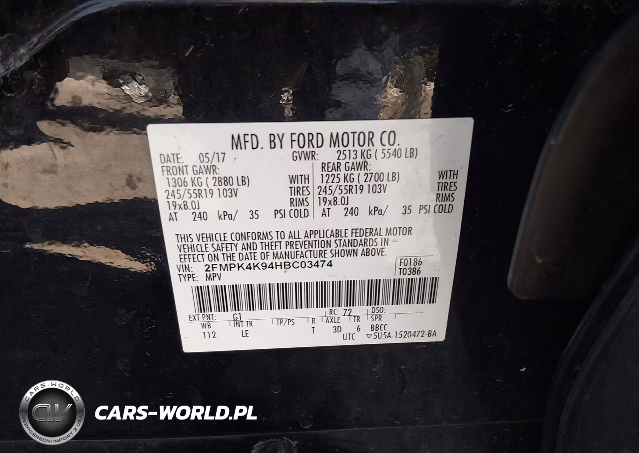 2017 Ford Edge Titanium VIN:2FMPK4K94HBC03474 - 9
