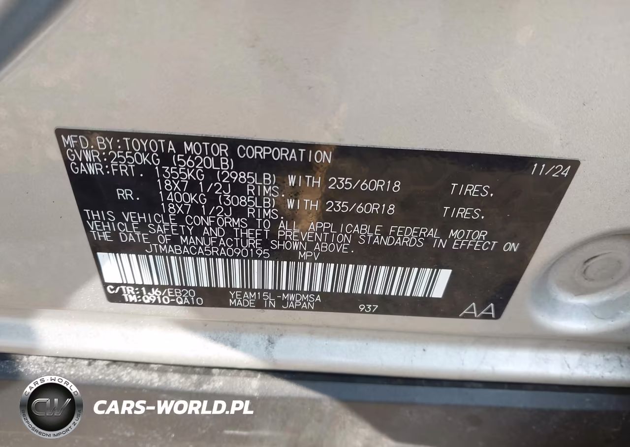 2024 Toyota Bz4X Xle VIN:JTMABACA5RA090195 - 9