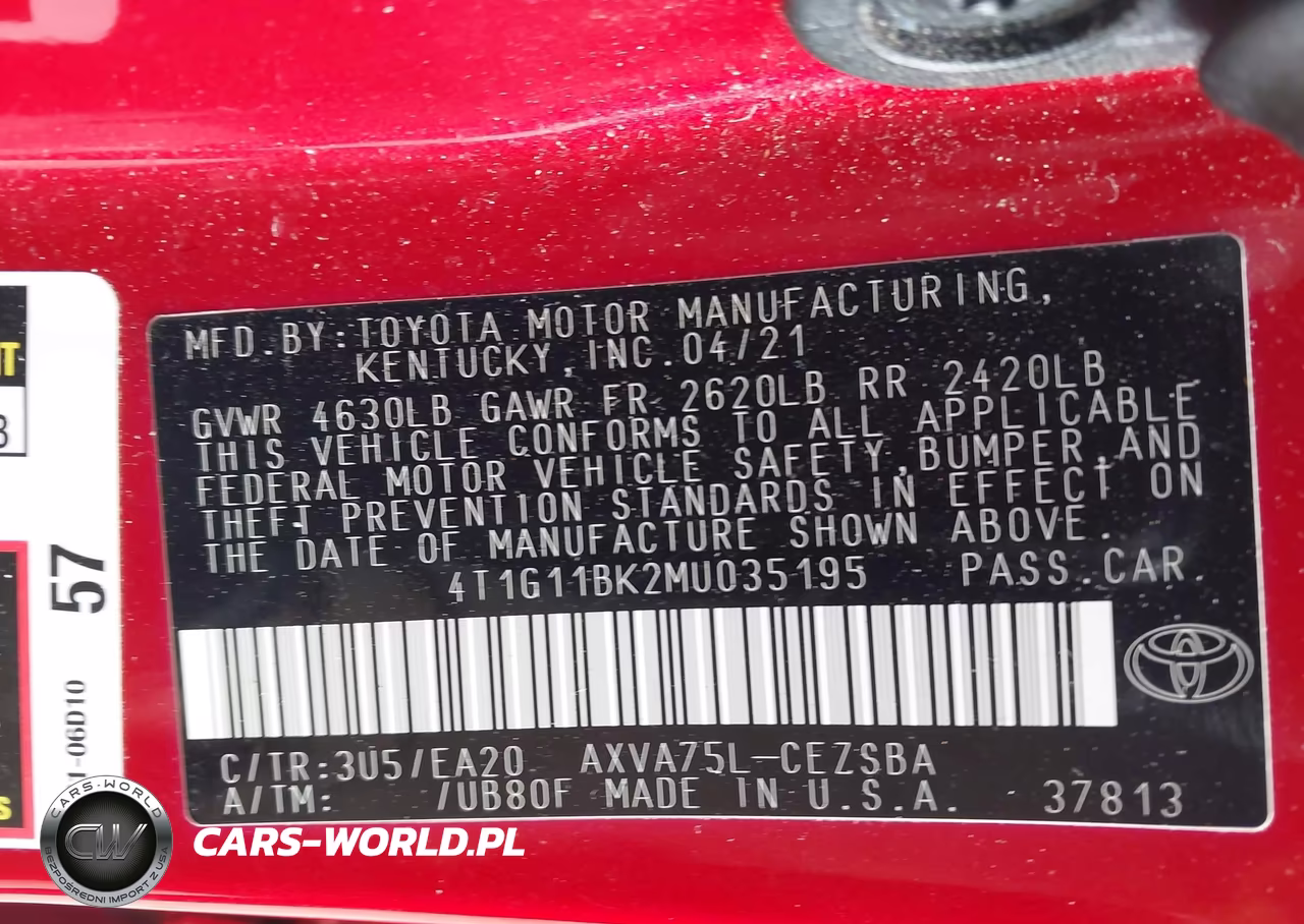 2021 Toyota Camry Se Awd VIN:4T1G11BK2MU035195 - 9