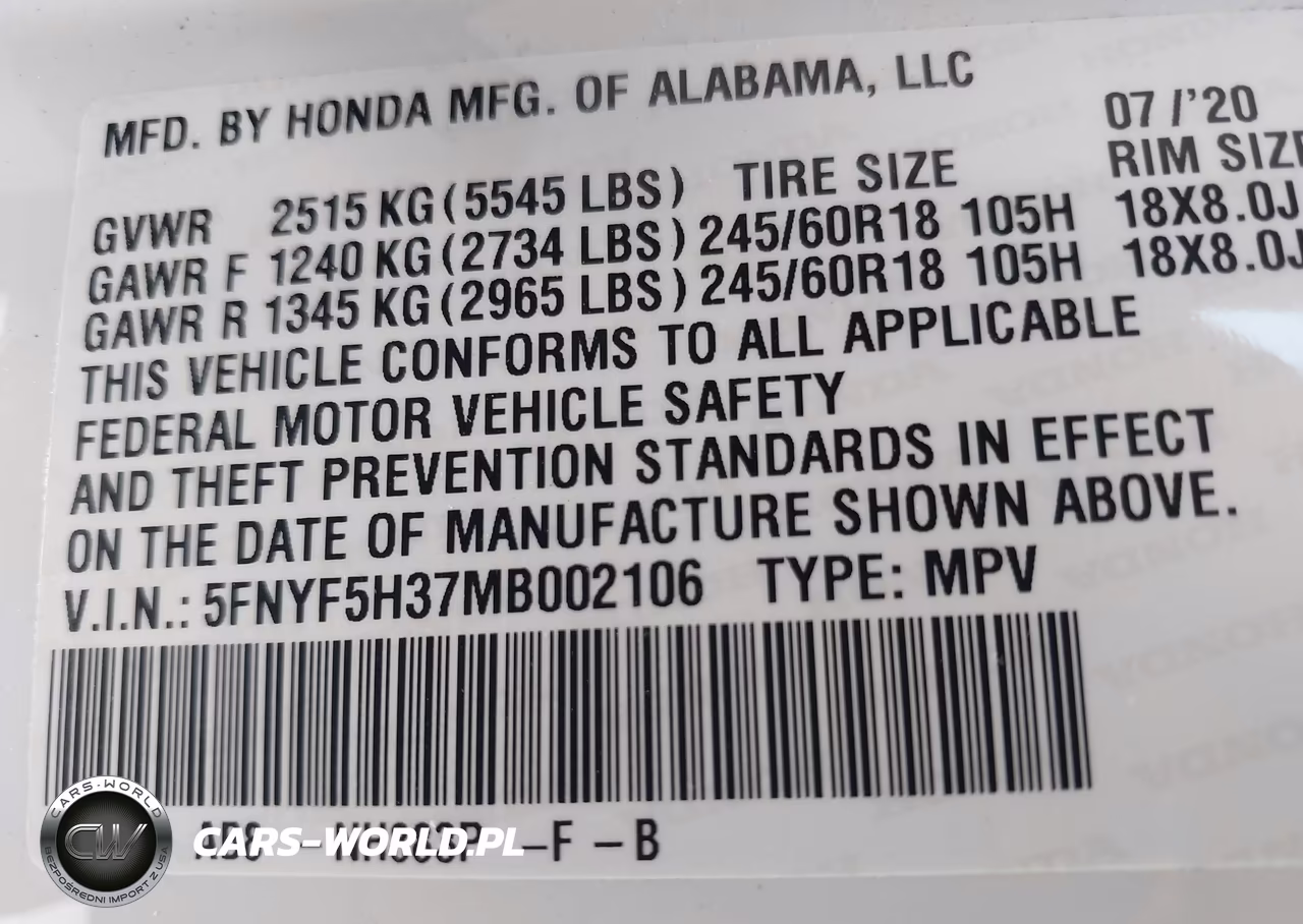 2021 Honda Pilot 2Wd Ex VIN:5FNYF5H37MB002106 - 9