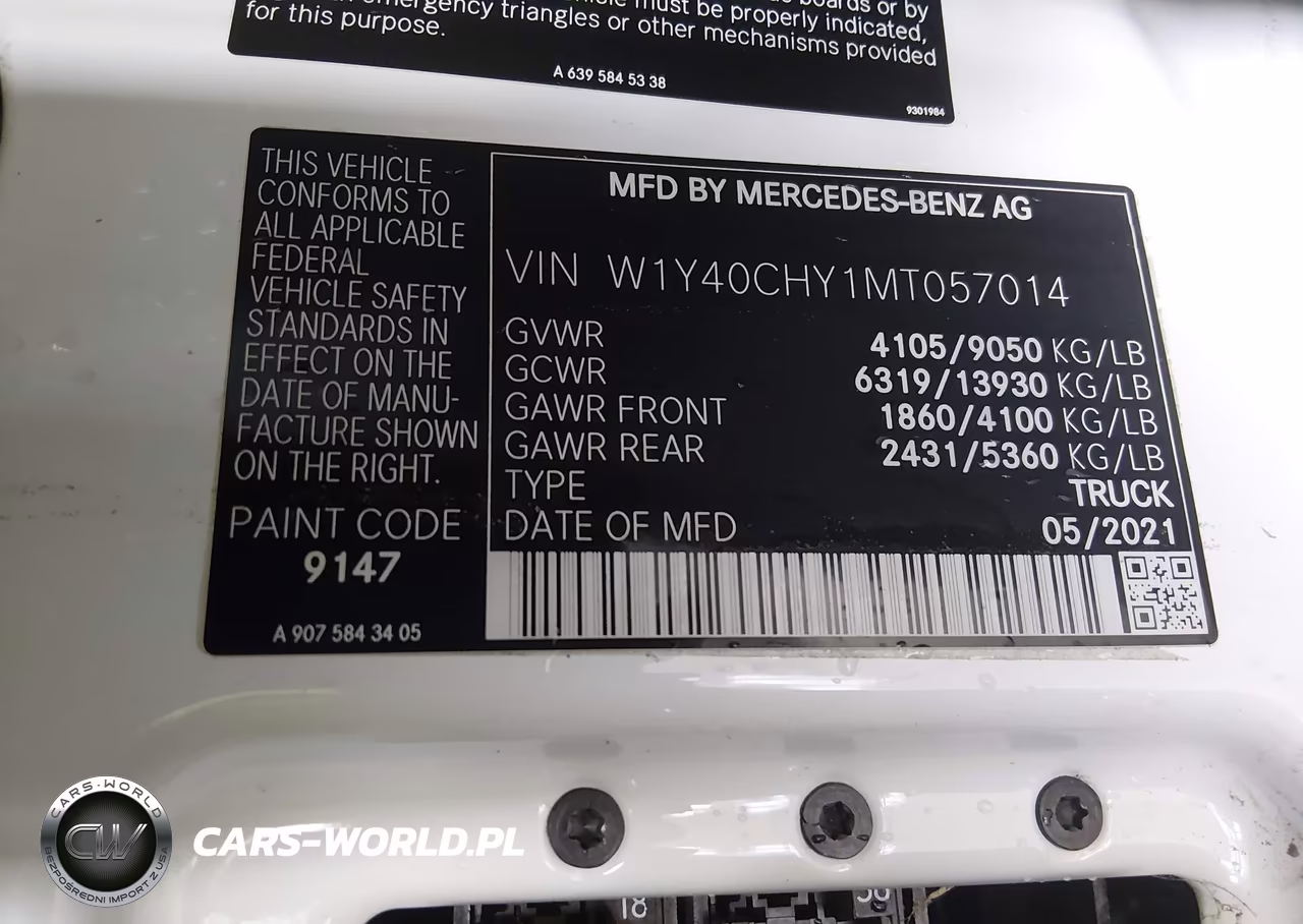 2021 Mercedes-Benz Sprinter 2500 High Roof I4 VIN:W1Y40CHY1MT057014 - 9