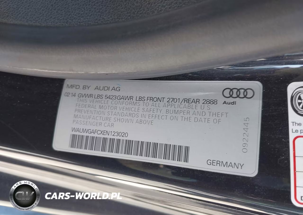 2014 Audi A7 3.0T Premium Plus VIN:WAUWGAFCXEN123020 - 9