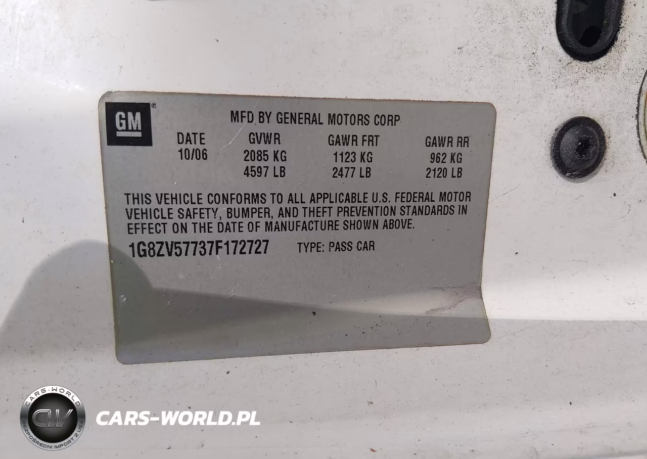 2007 Saturn Aura Xr VIN:1G8ZV57737F172727 - 9