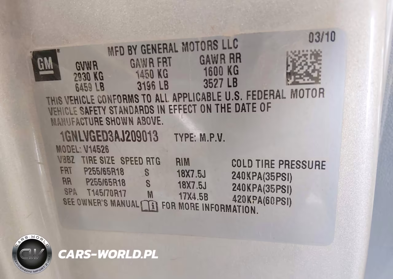 2010 Chevrolet Traverse Lt VIN:1GNLVGED3AJ209013 - 9