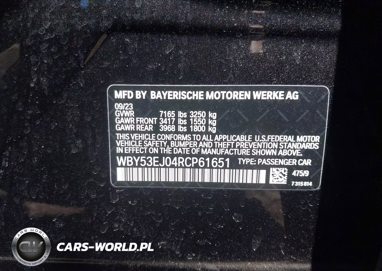 2024 BMW I7 xDrive60 VIN:WBY53EJ04RCP61651 - 9