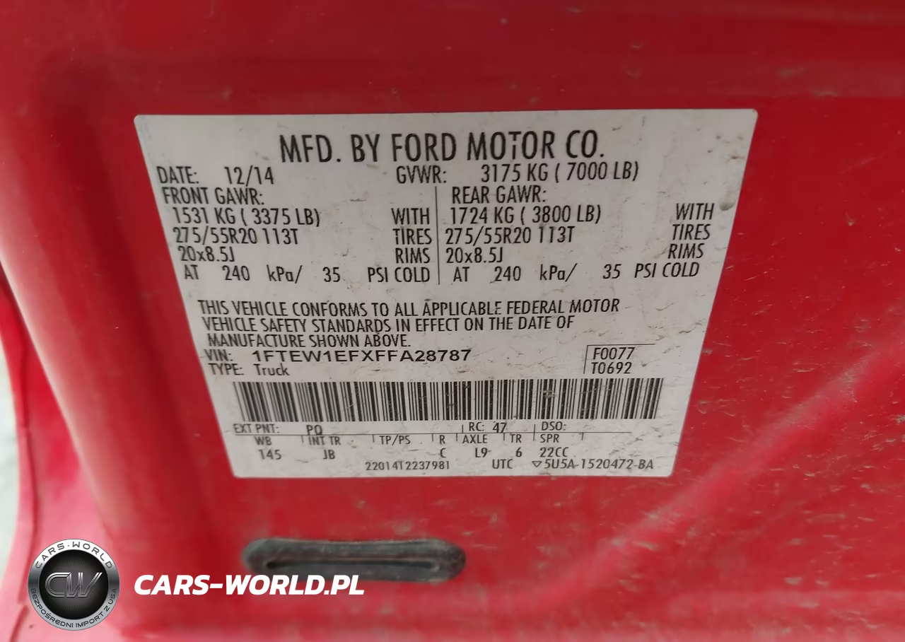 2015 Ford F-150 Xlt VIN:1FTEW1EFXFFA28787 - 9