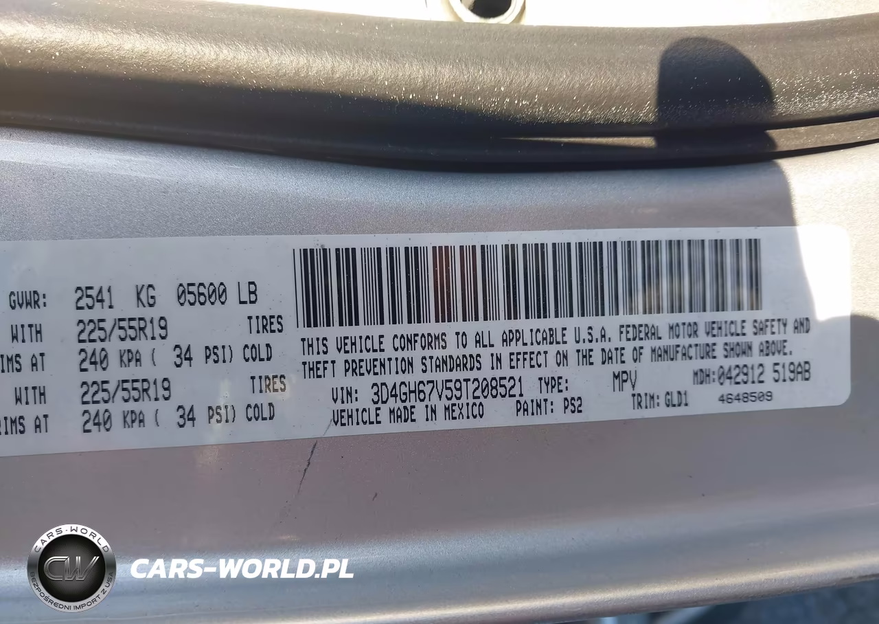 2009 Dodge Journey R-T VIN:3D4GH67V59T208521 - 9