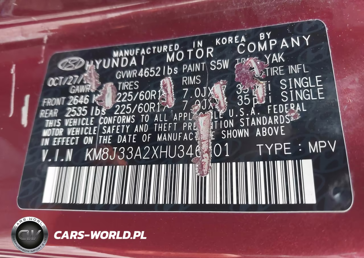 2017 Hyundai Tucson Eco VIN:KM8J33A2XHU346201 - 9