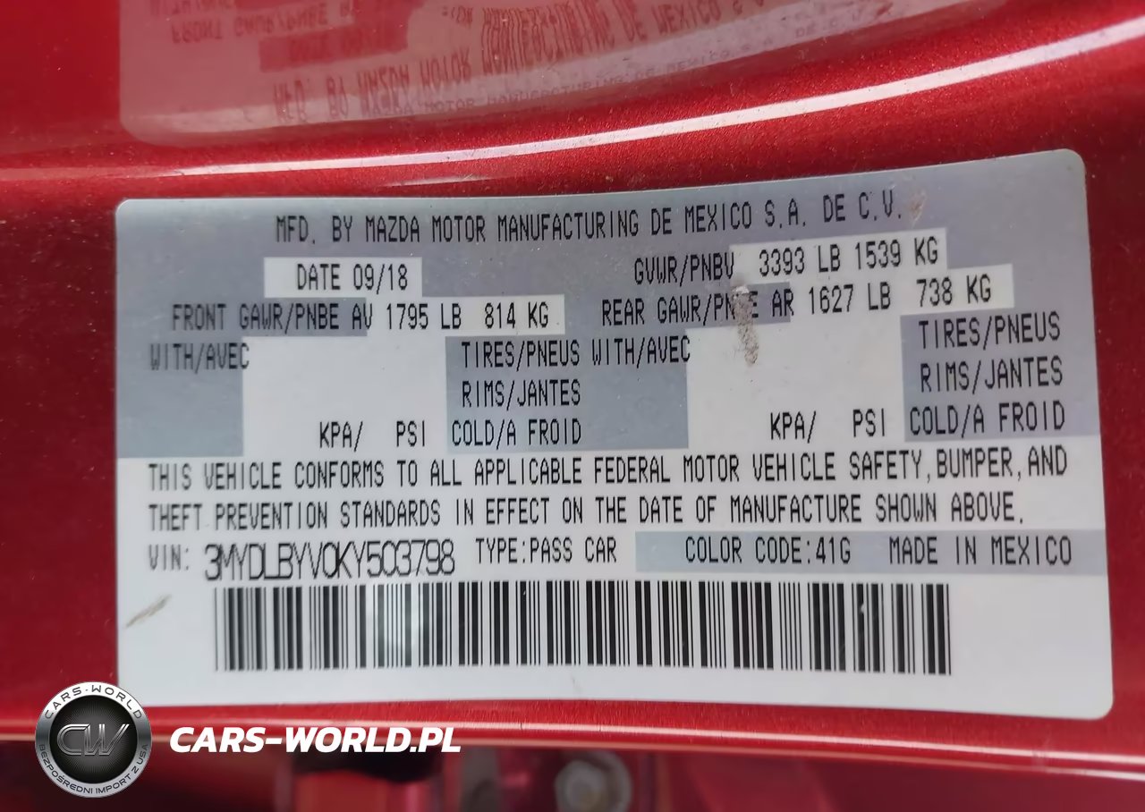 2019 Toyota Yaris Le VIN:3MYDLBYV0KY503798 - 9