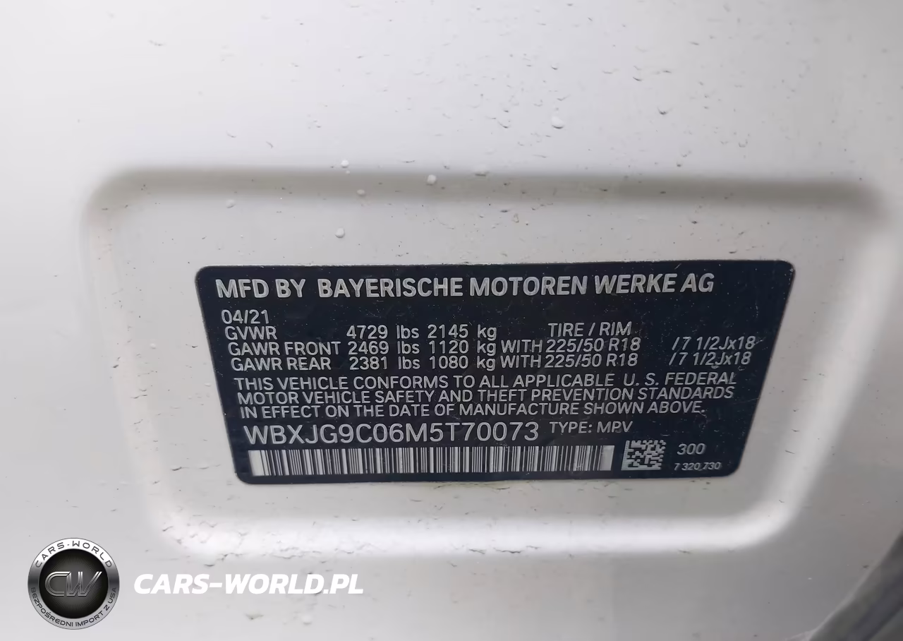 2021 BMW X1 xDrive28I VIN:WBXJG9C06M5T70073 - 9