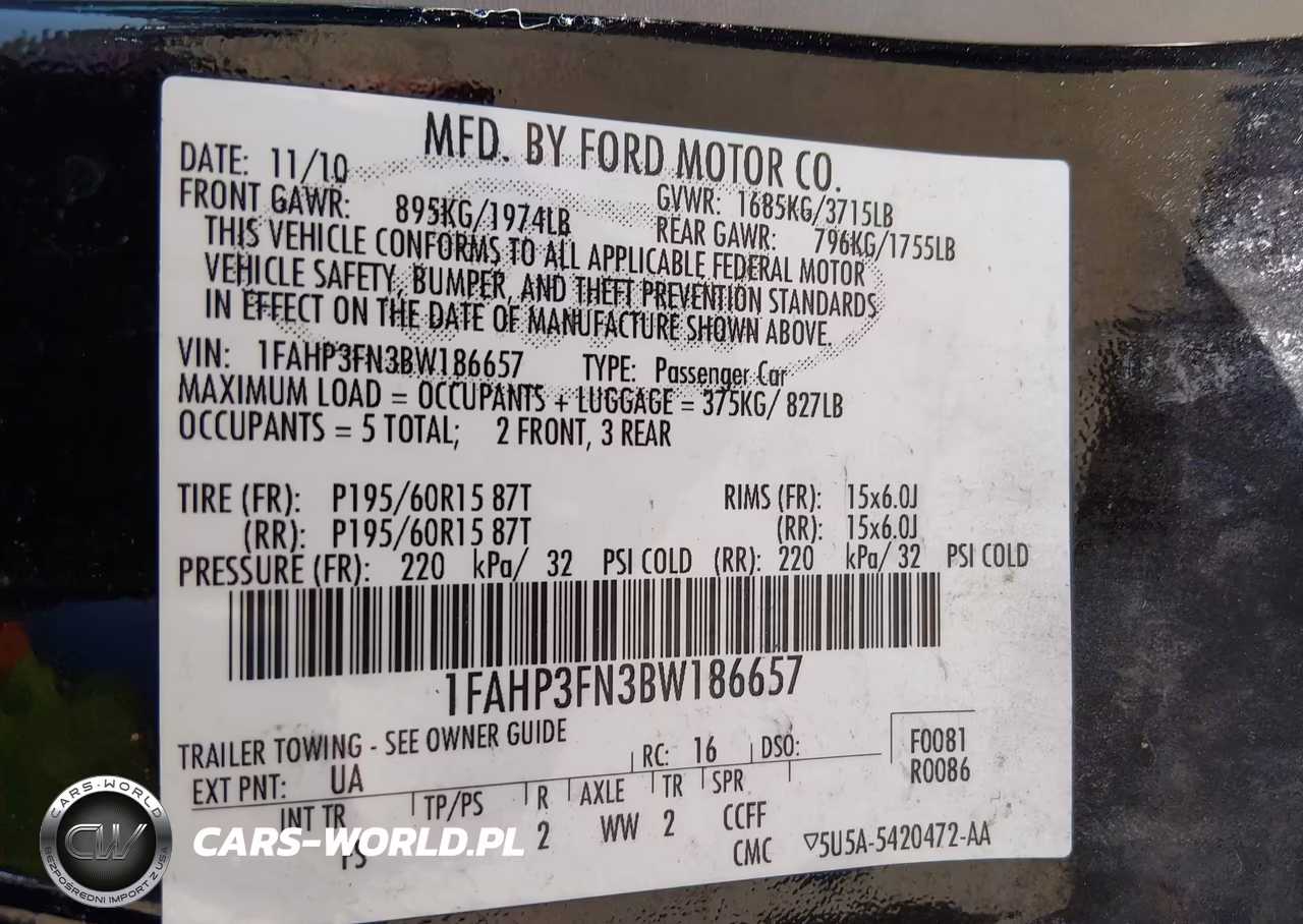 2011 Ford Focus Se VIN:1FAHP3FN3BW186657 - 9