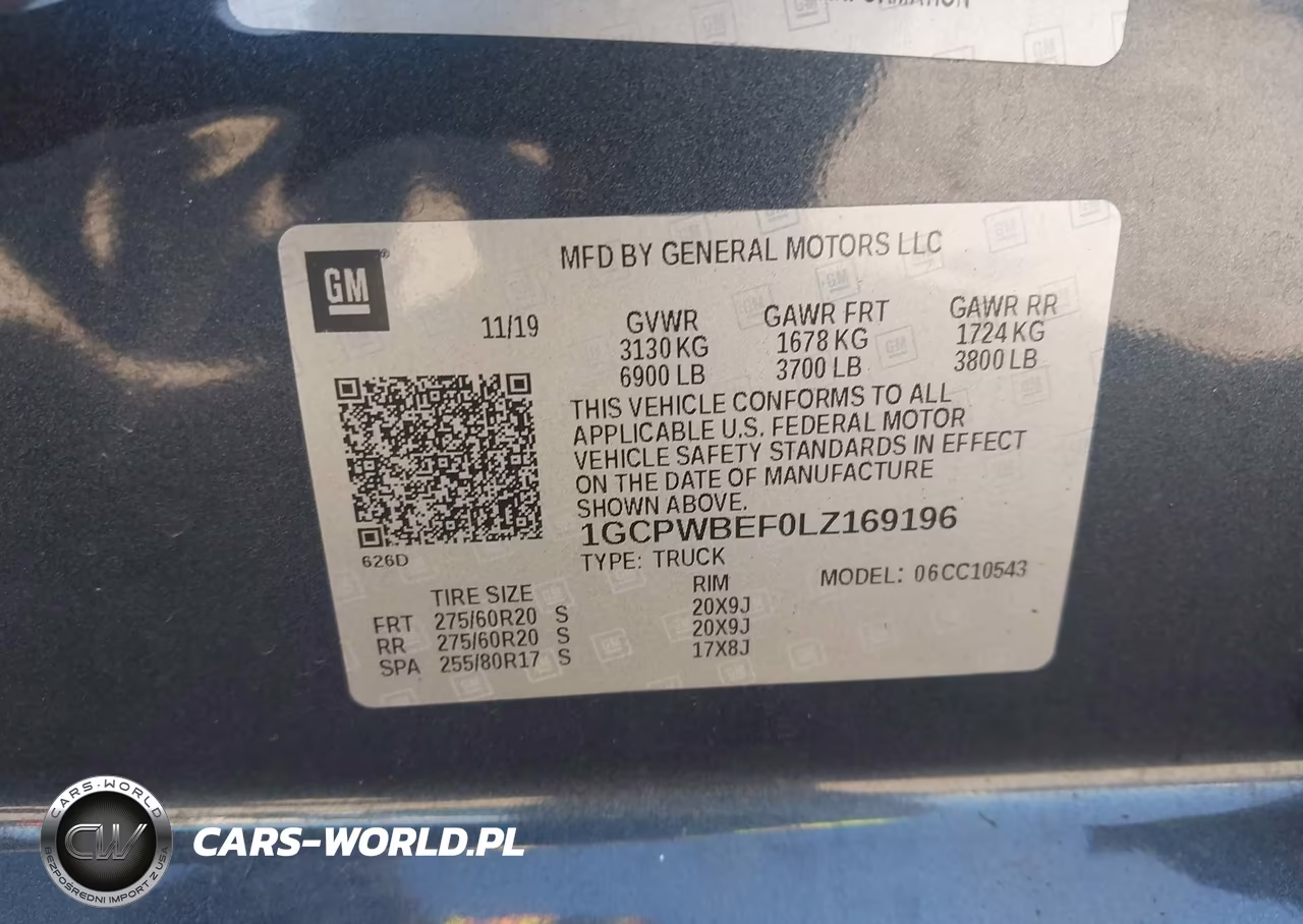2020 Chevrolet Silverado 1500 2Wd Short Bed Custom VIN:1GCPWBEF0LZ169196 - 9
