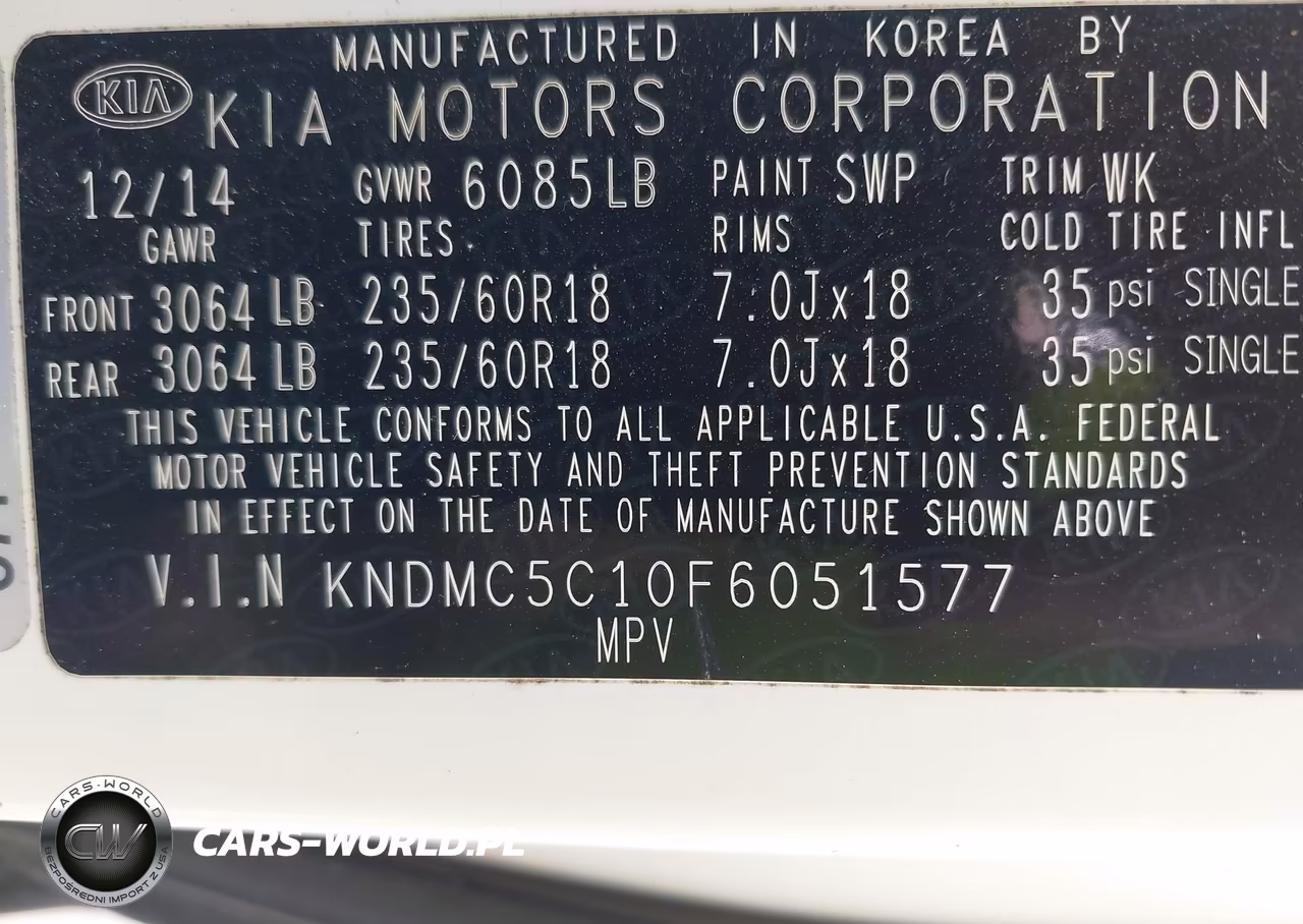2015 Kia Sedona Ex VIN:KNDMC5C10F6051577 - 9