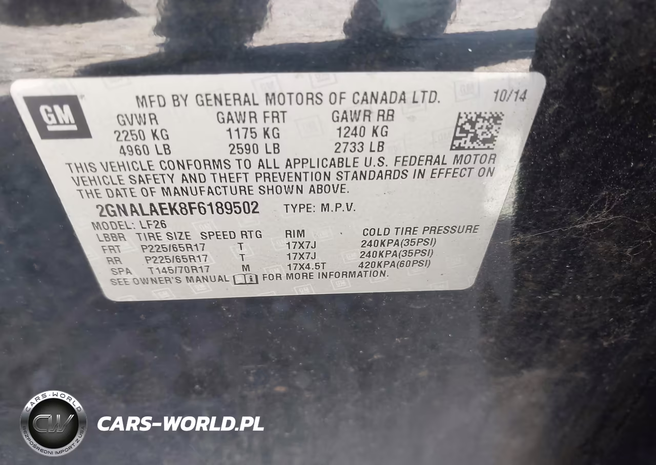 2015 Chevrolet Equinox Ls VIN:2GNALAEK8F6189502 - 9