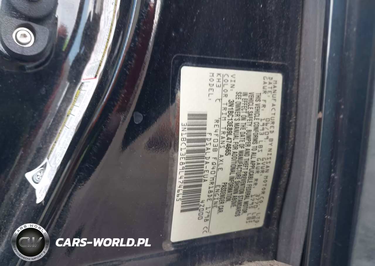 2009 Nissan Versa 1.8S VIN:3N1BC13E89L474665 - 9