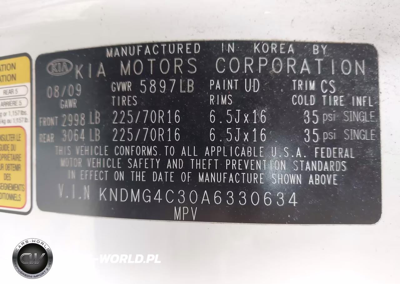 2010 Kia Sedona VIN:KNDMG4C30A6330634 - 9
