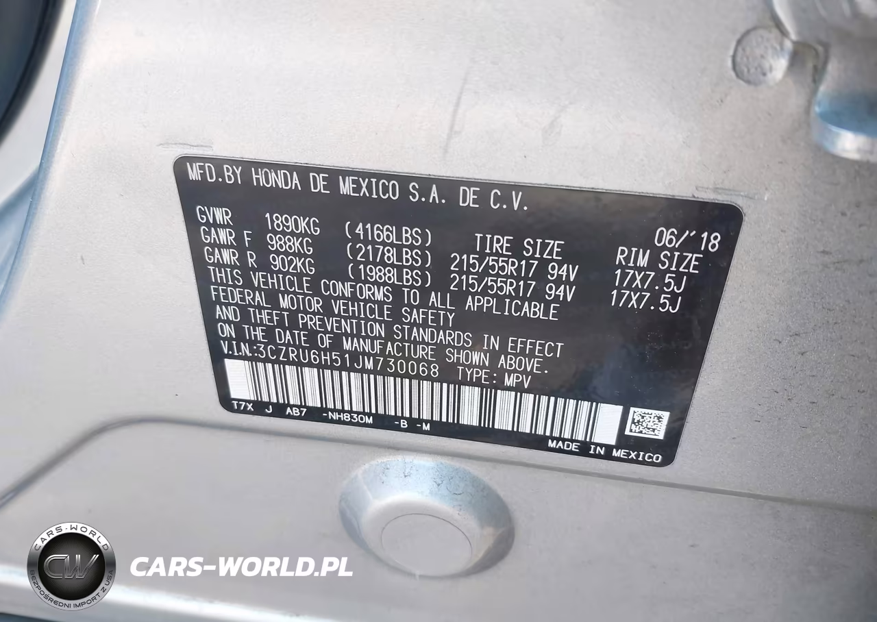 2018 Honda Hr-V Ex VIN:3CZRU6H51JM730068 - 9