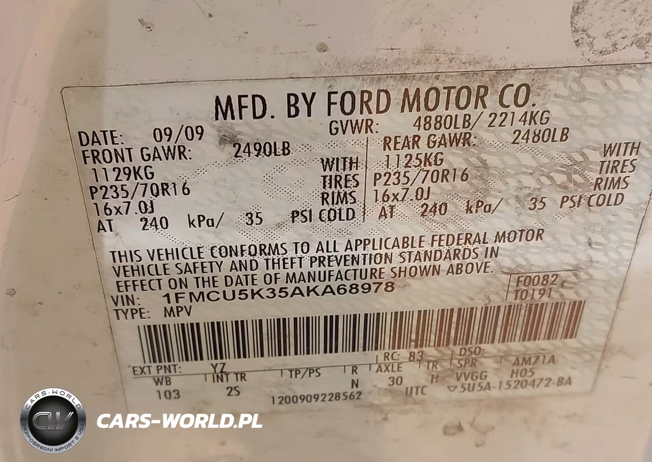 2010 Ford Escape Hybrid Limited VIN:1FMCU5K35AKA68978 - 9