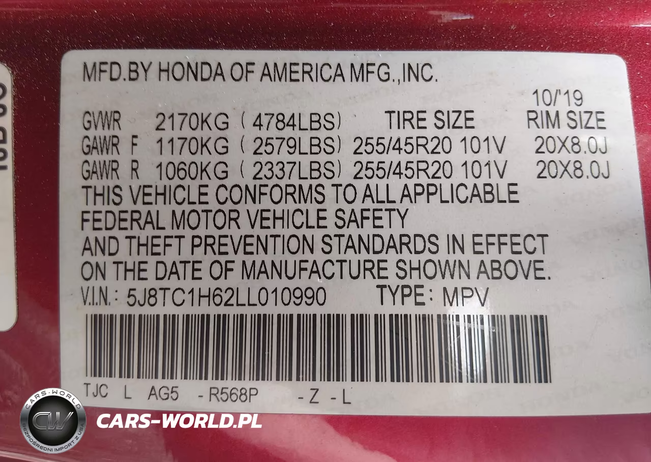 2020 Acura Rdx A-Spec Package VIN:5J8TC1H62LL010990 - 9