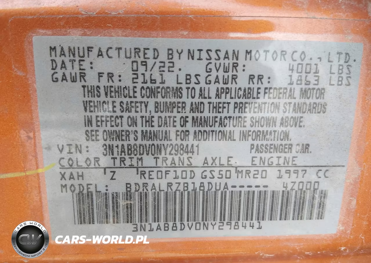 2022 Nissan Sentra Sr Xtronic Cvt VIN:3N1AB8DV0NY298441 - 9