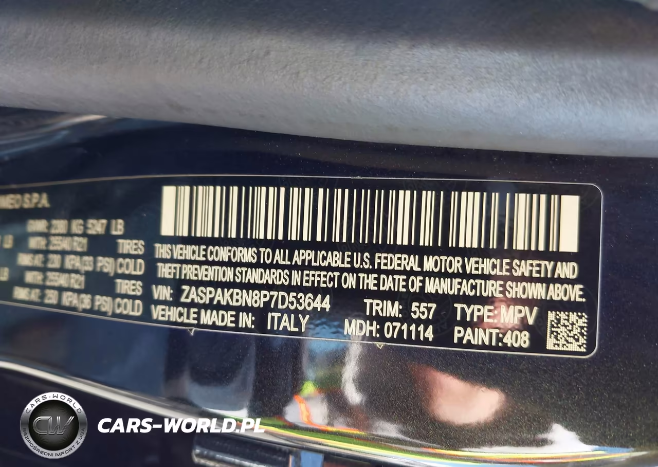 2023 Alfa Romeo Stelvio Veloce Awd VIN:ZASPAKBN8P7D53644 - 9