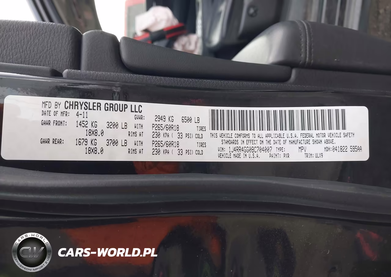 2011 Jeep Grand Cherokee Laredo VIN:1J4RR4GG0BC704007 - 9