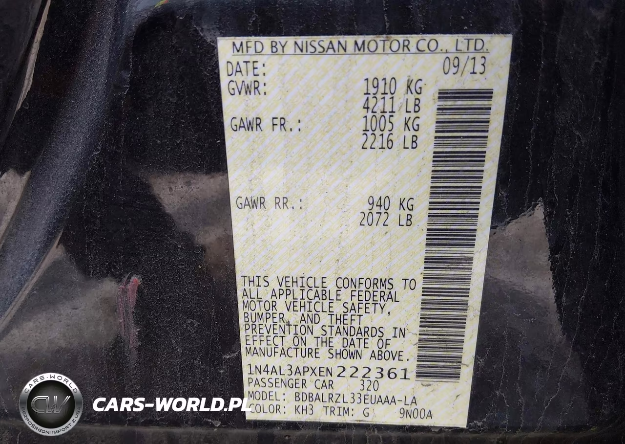 2014 Nissan Altima 2.5 S VIN:1N4AL3APXEN222361 - 9