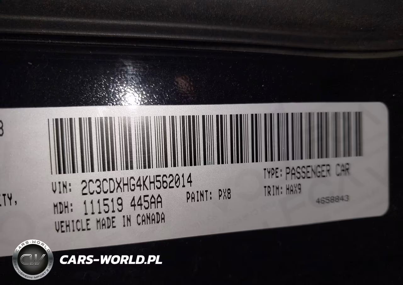 2019 Dodge Charger Gt Rwd VIN:2C3CDXHG4KH562014 - 9