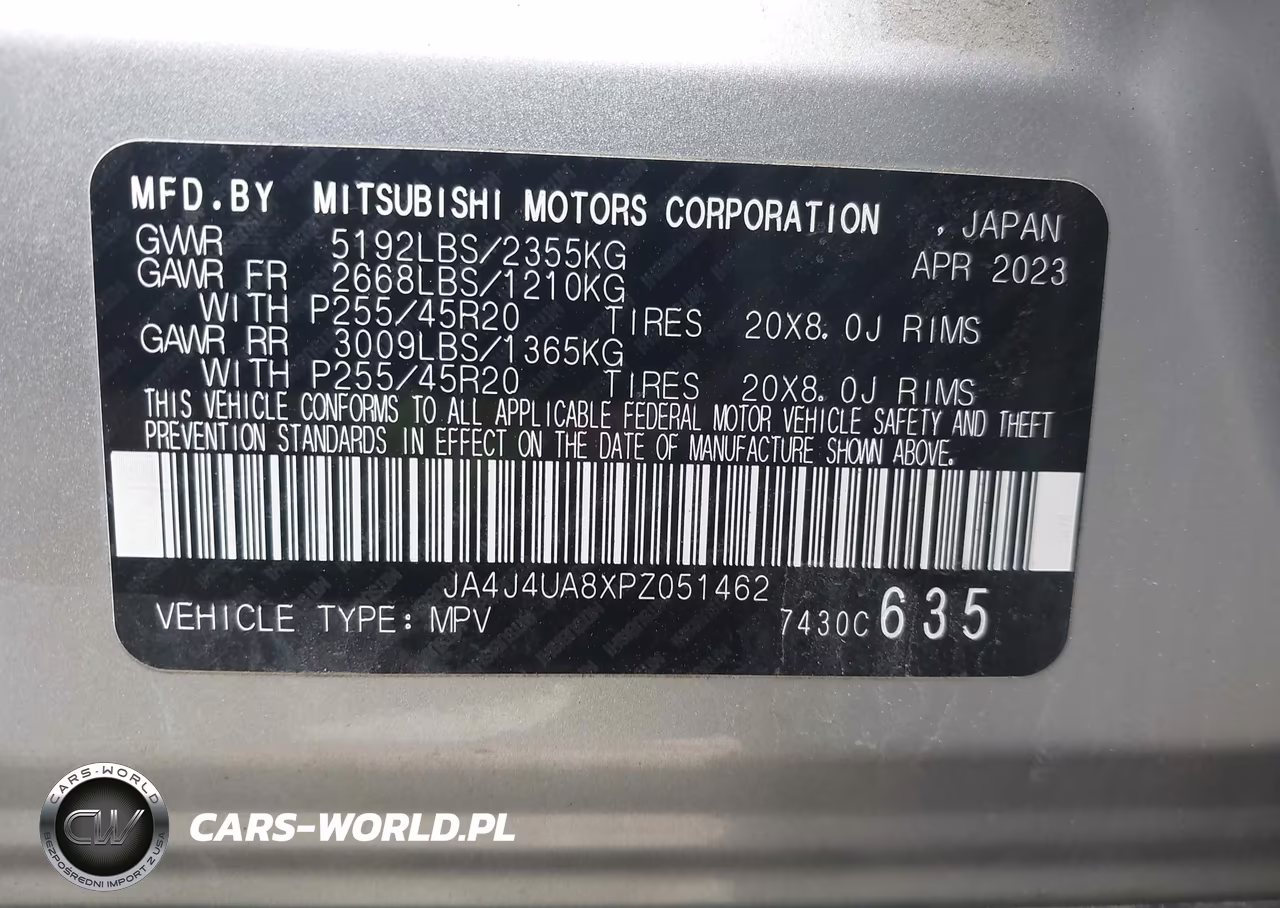 2023 Mitsubishi Outlander Ralliart S-Awc-Se 2.5 S-Awc-Se Black Edition S-Awc-Se Special Editiont S-Awc VIN:JA4J4UA8XPZ051462 - 9