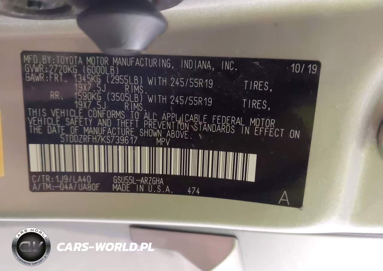 2019 Toyota Highlander Limited VIN:5TDDZRFH7KS739617 - 9