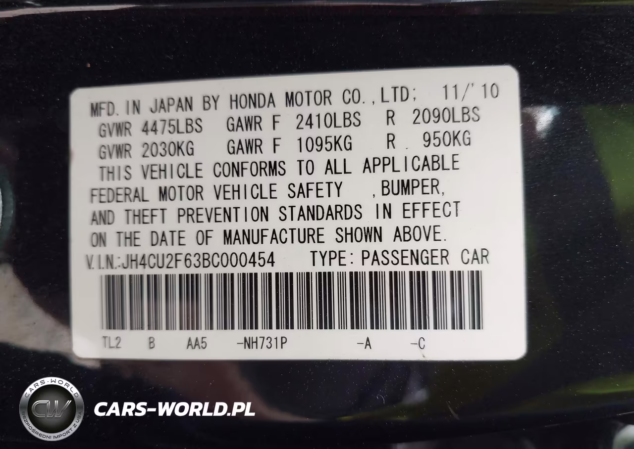 2011 Acura Tsx 2.4 VIN:JH4CU2F63BC000454 - 9