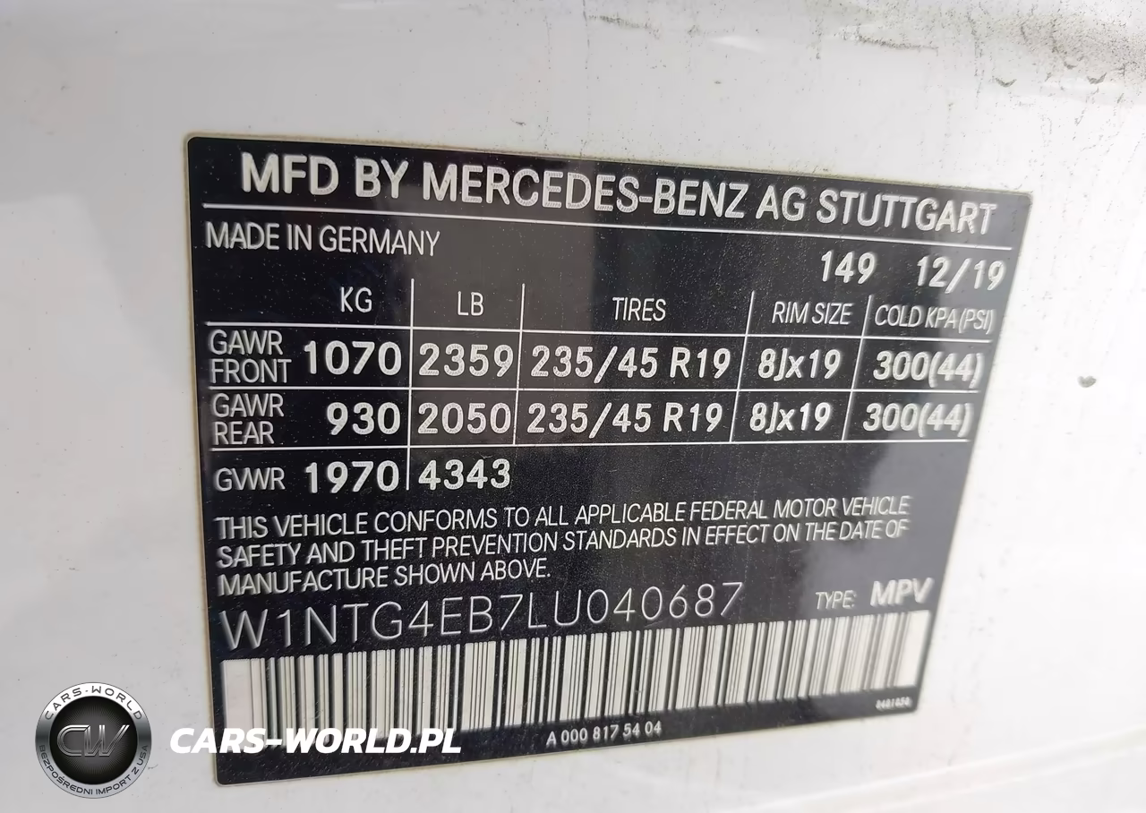 2020 Mercedes-Benz Gla 250 VIN:W1NTG4EB7LU040687 - 9