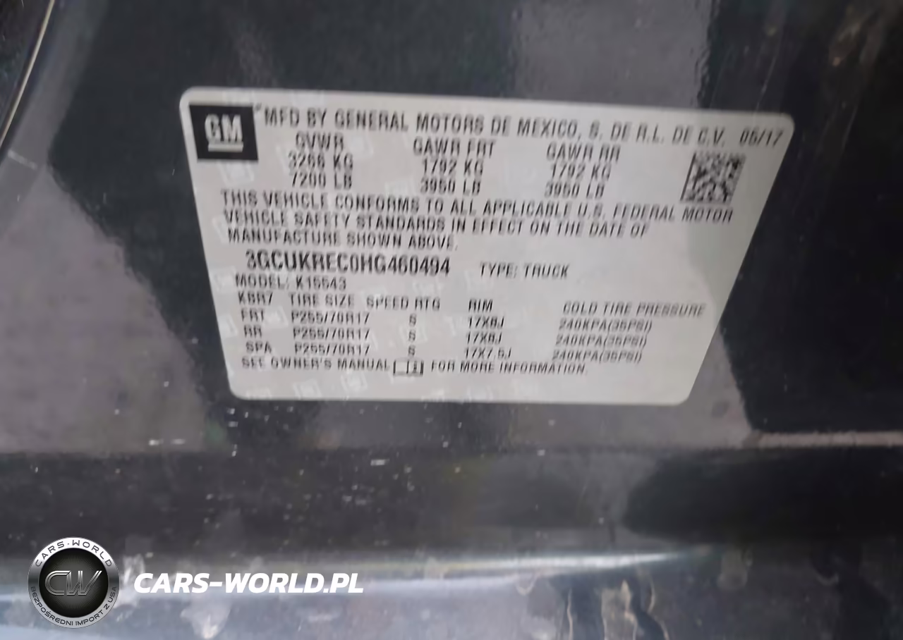 2017 Chevrolet Silverado 1500 1Lt VIN:3GCUKREC0HG460494 - 9