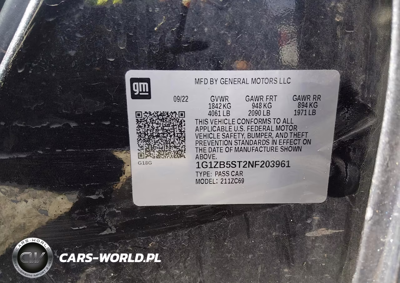2022 Chevrolet Malibu Fwd Ls VIN:1G1ZB5ST2NF203961 - 9