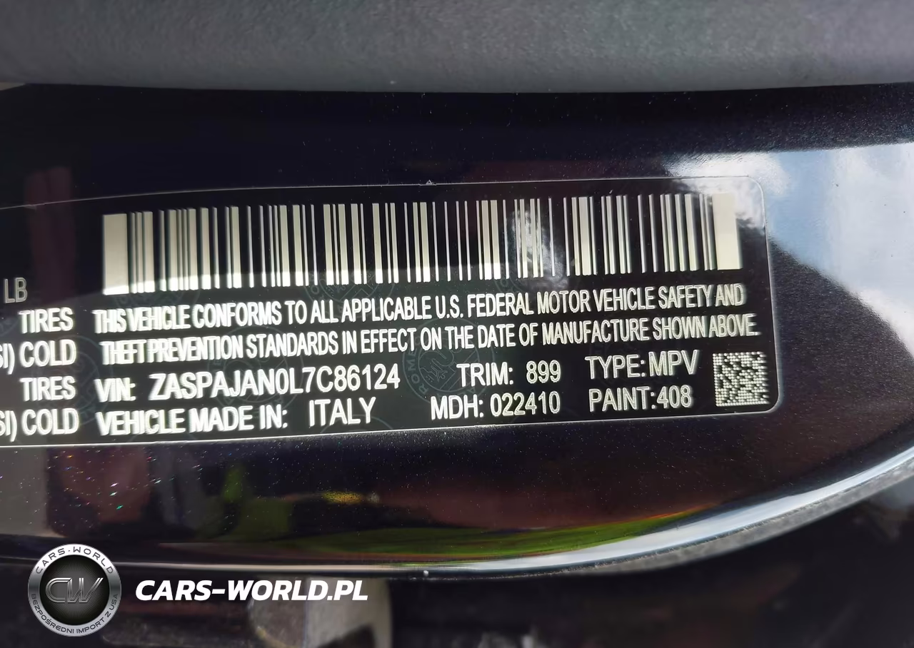 2020 Alfa Romeo Stelvio Rwd VIN:ZASPAJAN0L7C86124 - 9