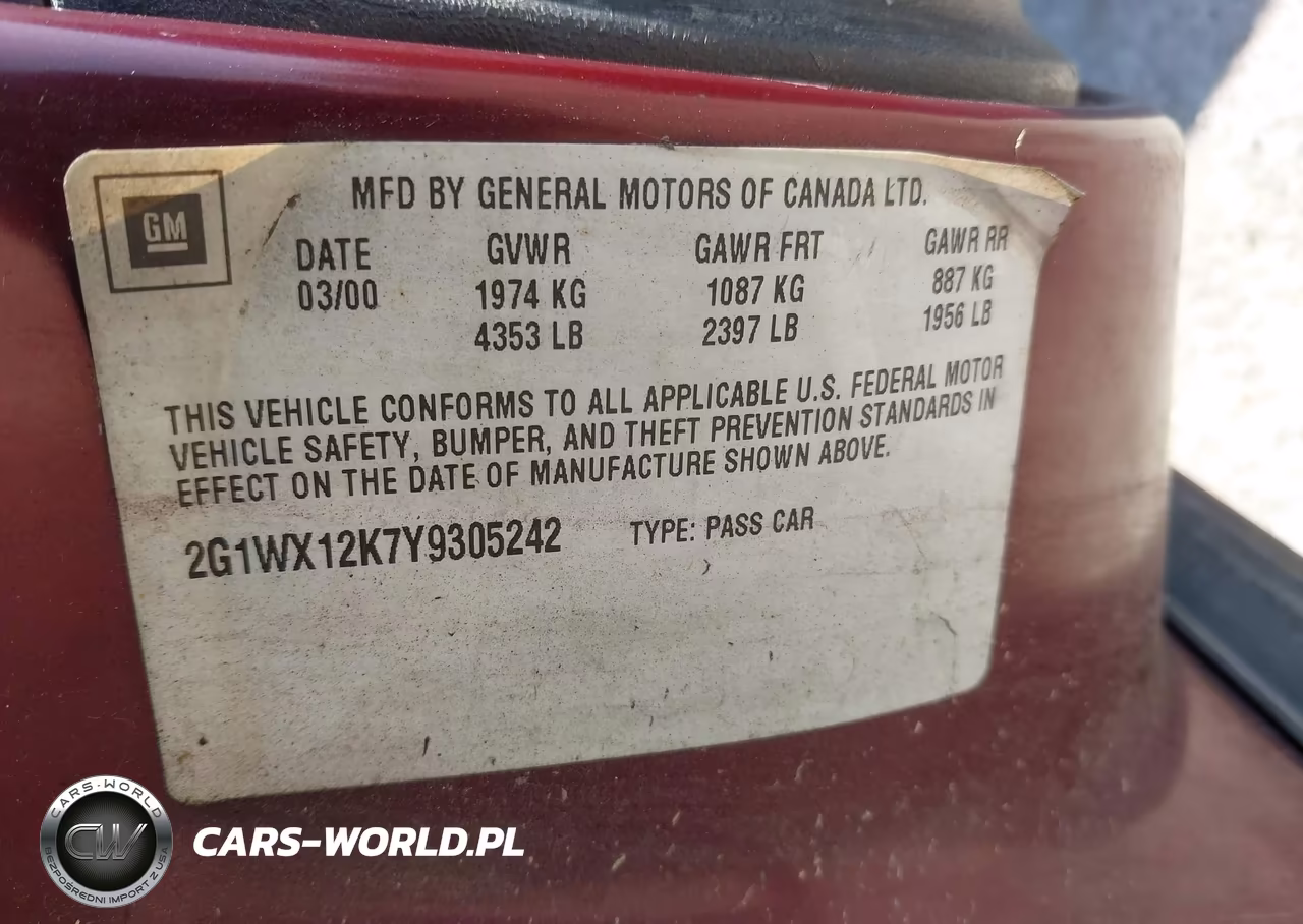 2000 Chevrolet Monte Carlo Ss VIN:2G1WX12K7Y9305242 - 9